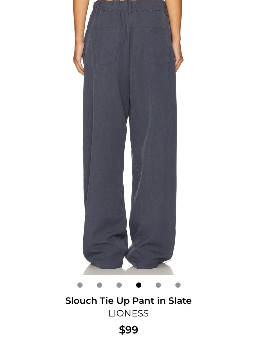 Lioness Wide-Leg Drawstring Pant in Slate Gray - Picture 2 of 4